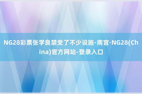 NG28彩票张学良禁受了不少设施-南宫·NG28(China)官方网站-登录入口
