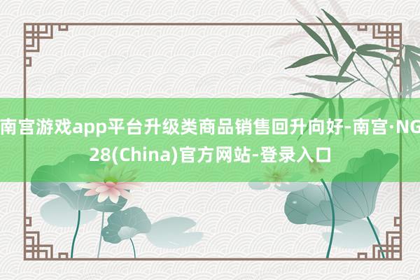南宫游戏app平台升级类商品销售回升向好-南宫·NG28(China)官方网站-登录入口