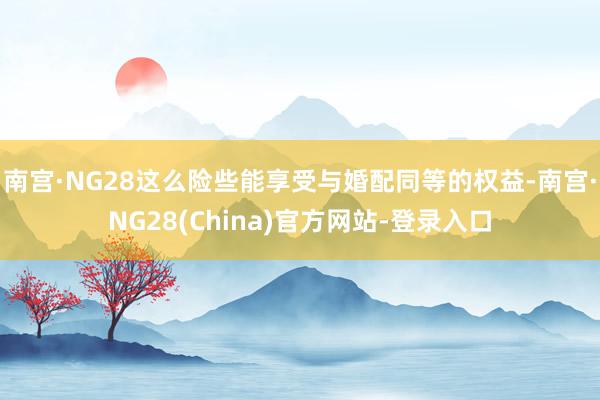 南宫·NG28这么险些能享受与婚配同等的权益-南宫·NG28(China)官方网站-登录入口