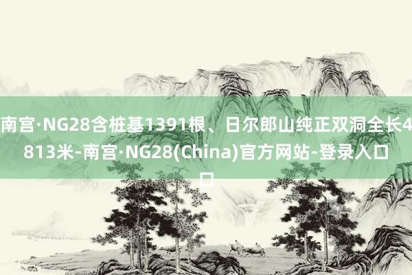 南宫·NG28含桩基1391根、日尔郎山纯正双洞全长4813米-南宫·NG28(China)官方网站-登录入口